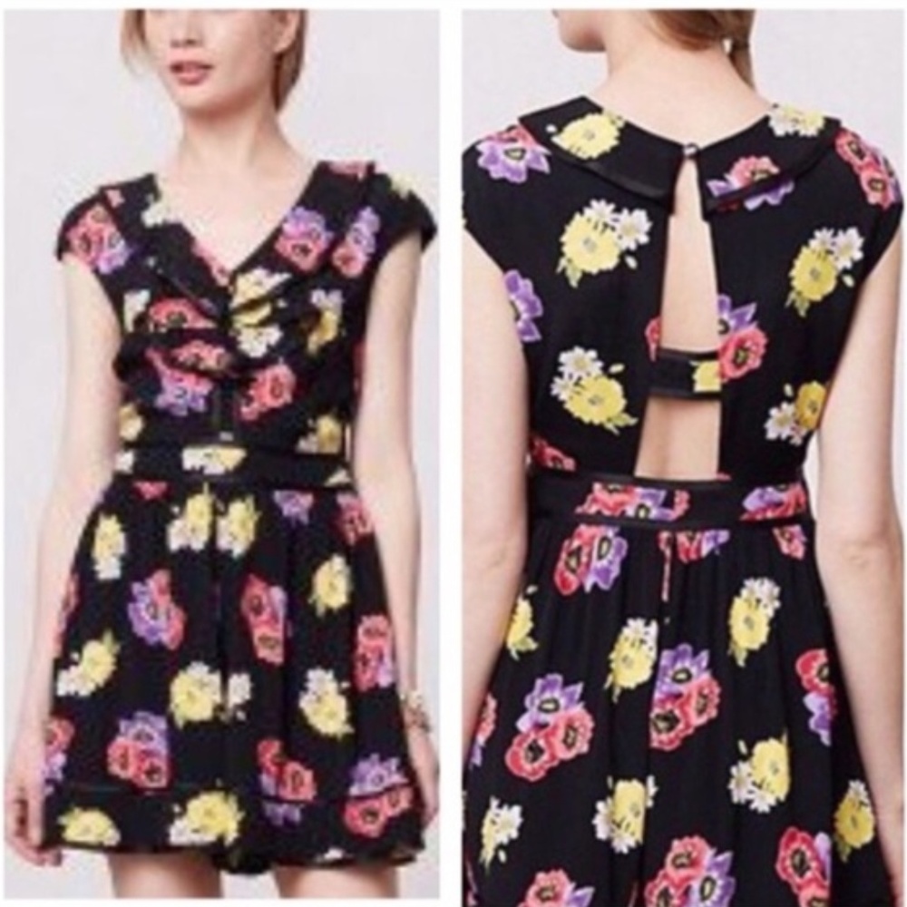 Anthropologie Elevenses Lexa Floral Romper